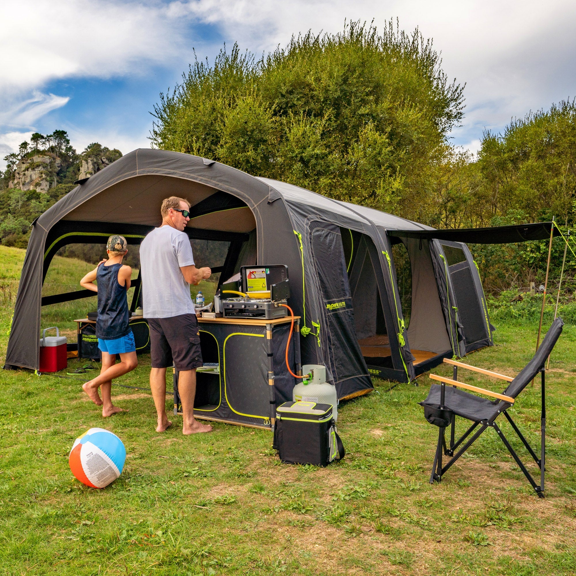 kitchen tent uk Zempire Eco Fold Twin V2 Camp Kitchen – Zempire UK