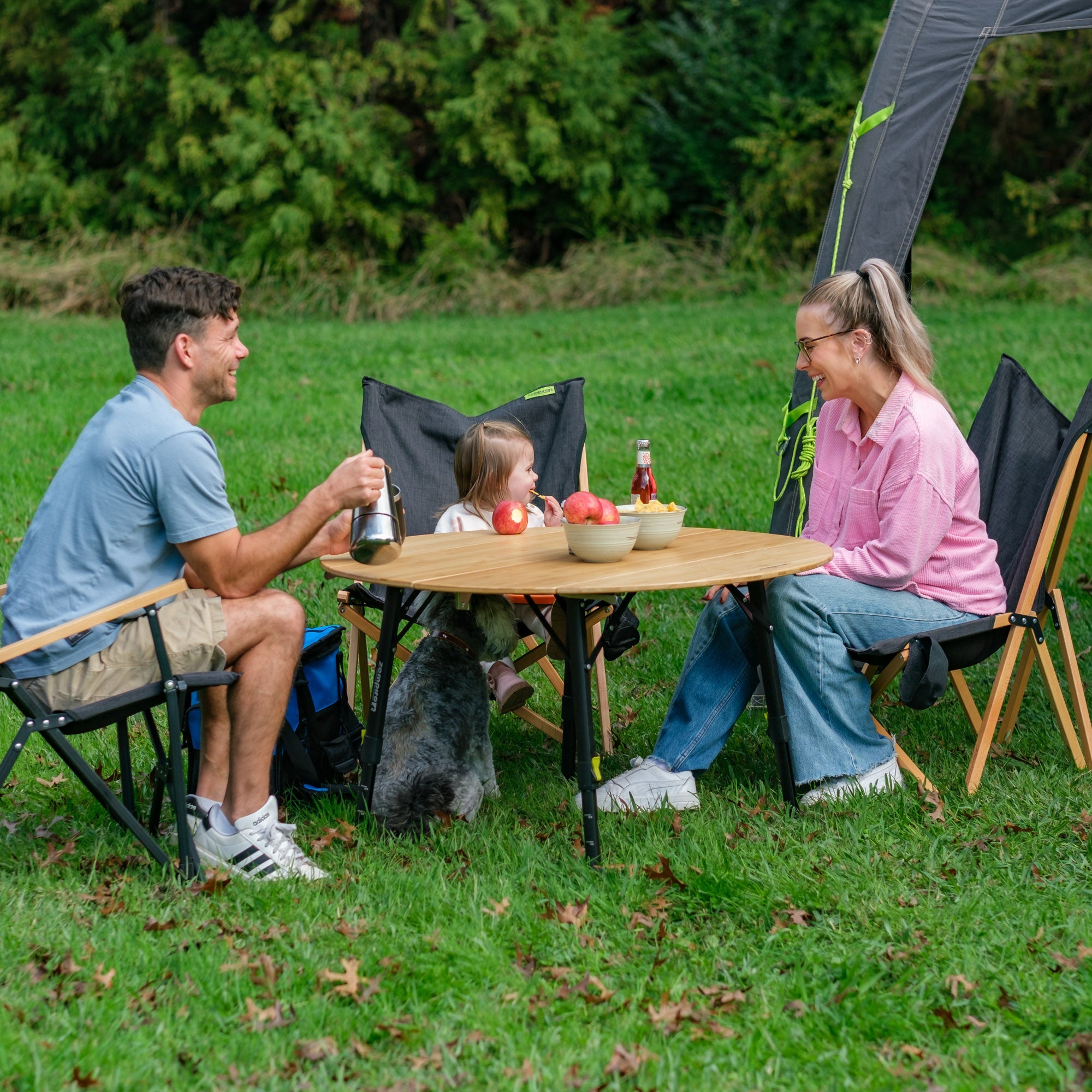 テーブル・チェア・ハンモック CAMPMANIA PRODUCTS COMPACT ROUND TABLE S Zempire Kitpac Pro - Round Bamboo Camping Table – Zempire UK