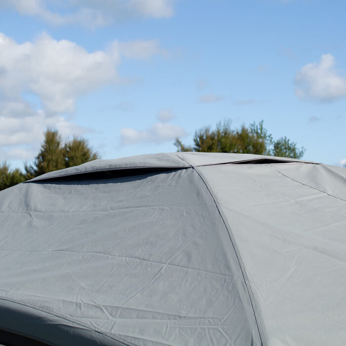 Roadiebase Roof Cover Reduces Temperature